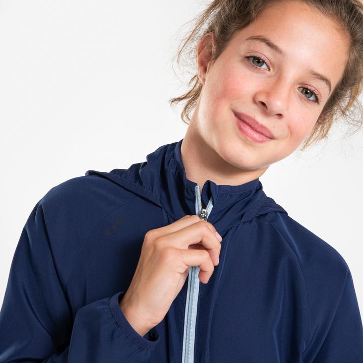 Actual product image Kiprun Laufjacke Kinder winddicht - Wind Jacket marineblau/grau (164)