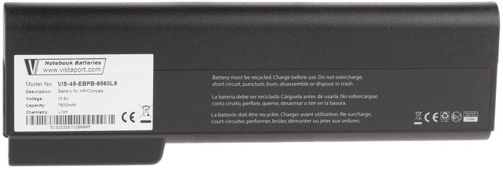 Actual product image Vistaport Notebook Battery for HP (9 Cells, 7800 mAh)