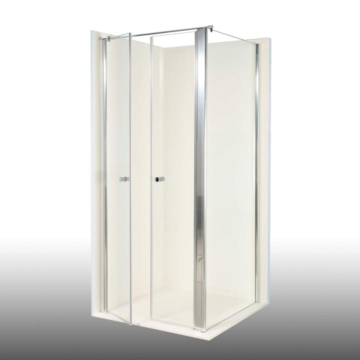 Actual product image Dusbad Shower enclosure / shower enclosure Vital 2 two-part swing door left, side panel right (75 cm, 75 cm)