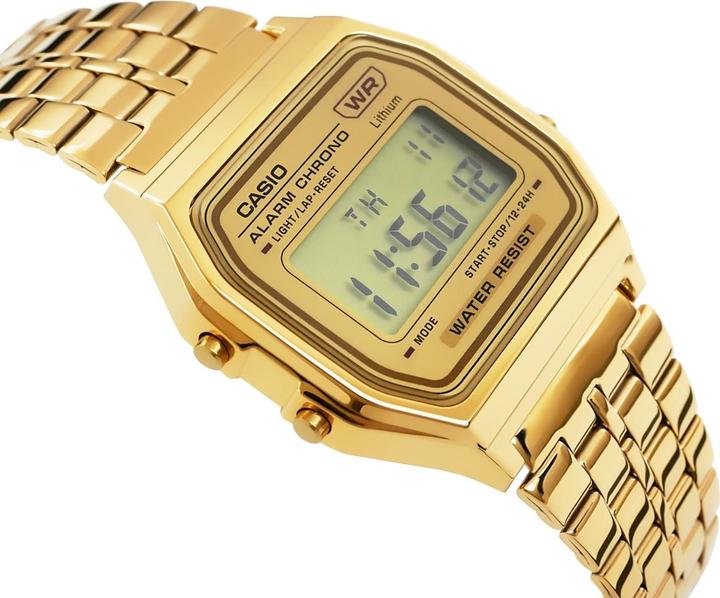 Actual product image Casio Retro Vintage - A158WETG-9AEF (Digital watch, 34 mm)