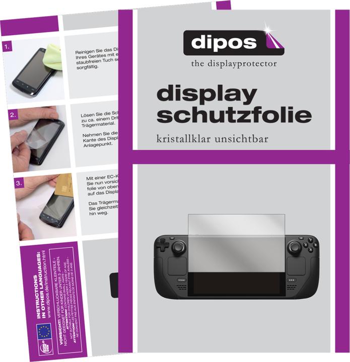 Dipos Displayschutzfolie Crystalclear (2 Stück, Valve Steam Deck)