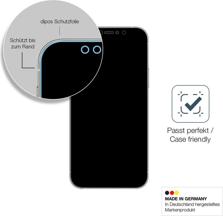 Actual product image Dipos Screen Protector Anti-Shock (2 Piece, Apple iPhone 13 Pro)