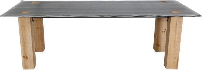 Produktbild Mendler Esstisch HWC-L76, Industrial Massiv-Holz 240x100cm, natur mit Metall-Optik (77 x 240 x 100 cm)