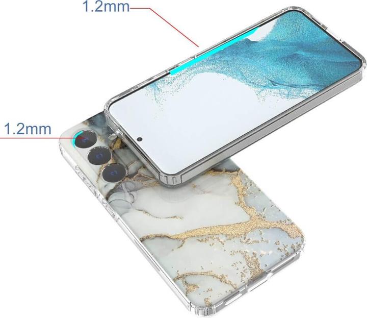 Actual product image Cover-Discount Cover mobile phone case IMD Grey Marble (Samsung Galaxy S24+)