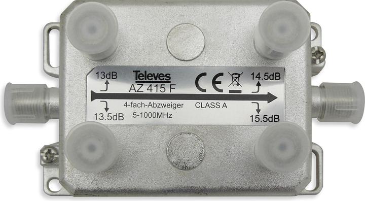 Televes Abzweiger 4fach 12-15dB AZ415F (15.50 dB, Verteiler und Abzweiger)