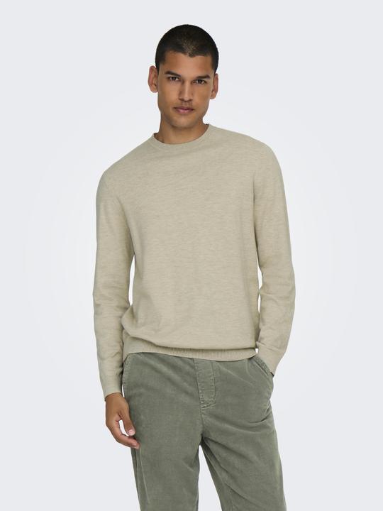 Produktbild Only & Sons Normal geschnitten Rundhalsausschnitt Pullover Strickpullover (M)