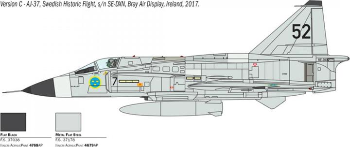 Actual product image Italeri SAAB JA 37 Jaktviggen