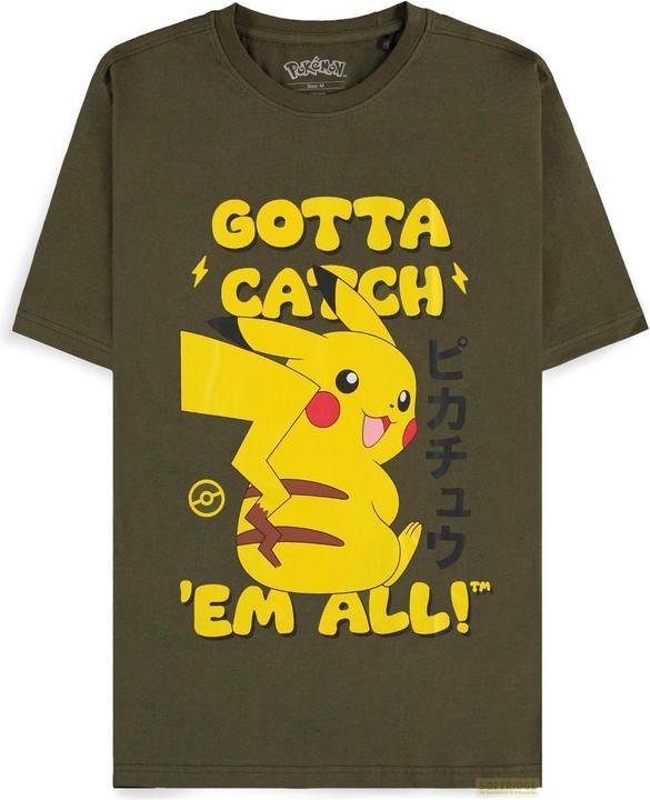 Difuzed Pokémon - Pikachu Gotta Catch 'em All! Men's Short Sleeved T-shirt - L (L)