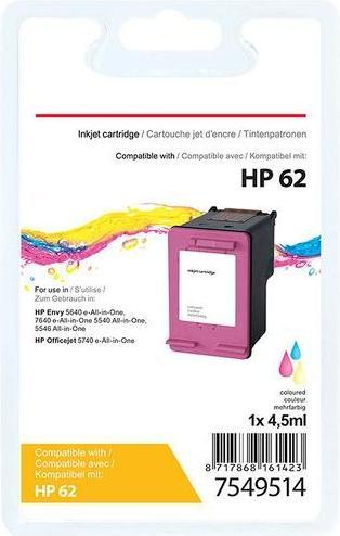 Immagine prodotto Office Depot Cartuccia d'inchiostro MC7450 Compatibile HP 62 C2P06AE Ciano, Magenta, Giallo