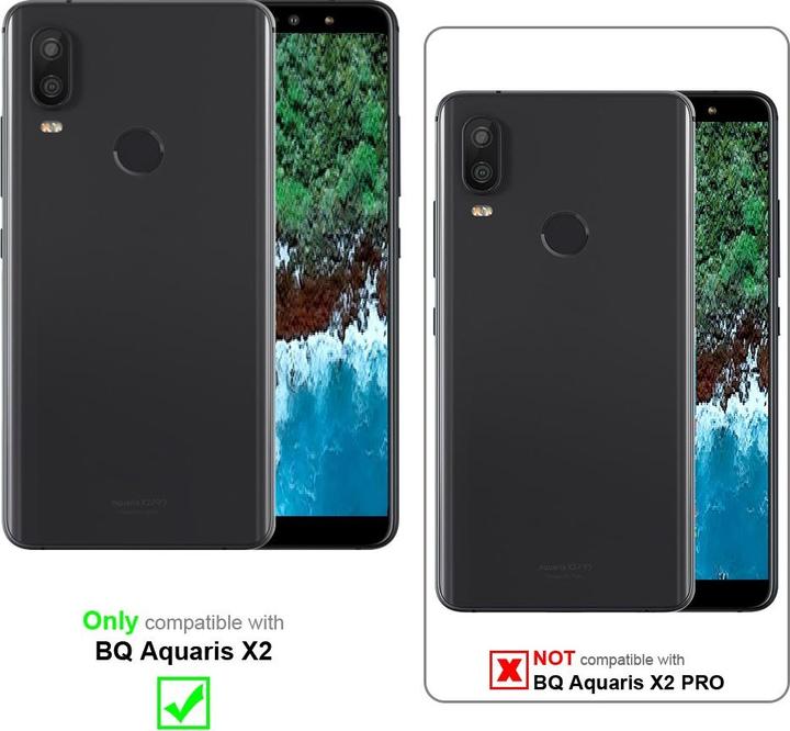 Productafbeelding Cadorabo Boek Onzichtbare Magneethoes (BQ Aquaris X2)