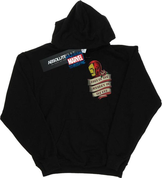 Iron Man Tattoo Journey Breast Print Kapuzenpullover (XXL)