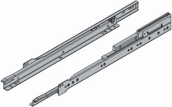 Immagine prodotto Hettich Schubladenschiene Teilauszug Rollschubführung mit integrierter Dämpfung 450 mm weiss 2 Stück