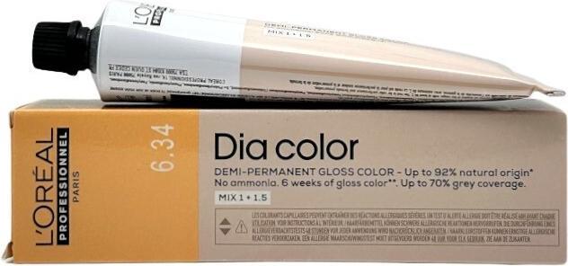 L'Oréal Paris Loreal DIA Color 6,34 Dunkelblond Gold Kupfer 60 ml (6.34 Dunkelblond Gold Kupfer)