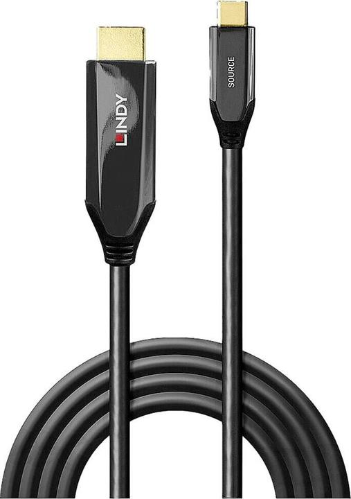 Image du produit Lindy Câble adaptateur USB type C vers HDMI 8K60 de 2m Pour connecter un écran HDMI 8K au port USB type C (2 m, USB Type C)