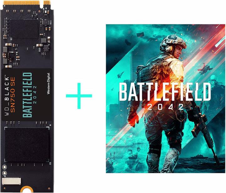 Actual product image WD Black SN750 SE Battlefield 2042 PC Game Code Bundle (1000 GB, M.2 2280)