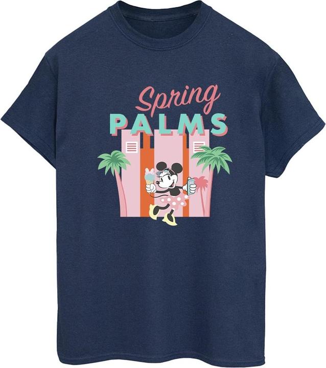 Actual product image Disney Womens/Ladies Minnie Mouse Spring Palms Cotton Boyfriend T-Shirt (M)