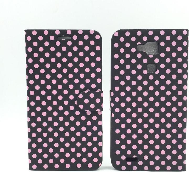 Actual product image König Design Protective cover case (flip landscape) for mobile Huawei Ascend Mate 7 Black / Pink (Huawei Ascend Mate 7)