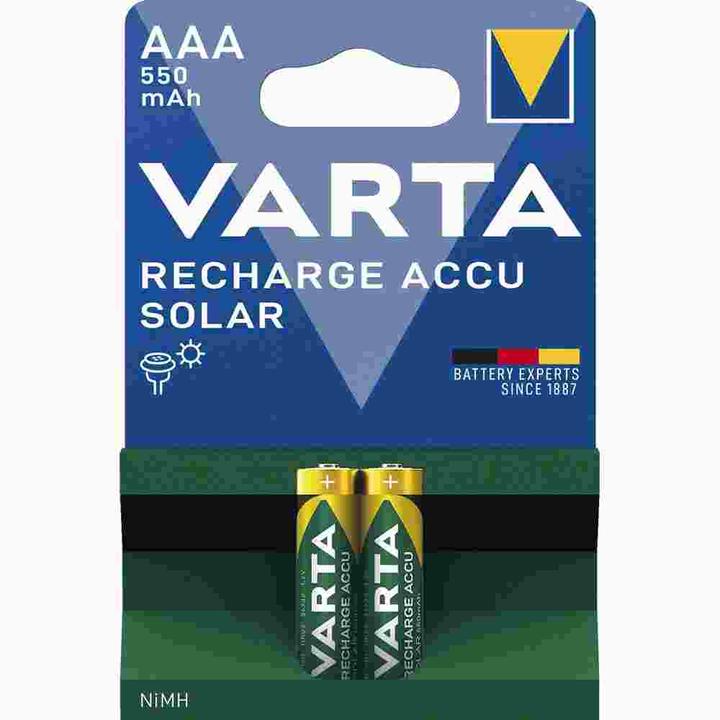 Actual product image Varta Recharge Accu Solar (2 pcs., AAA, 550 mAh)