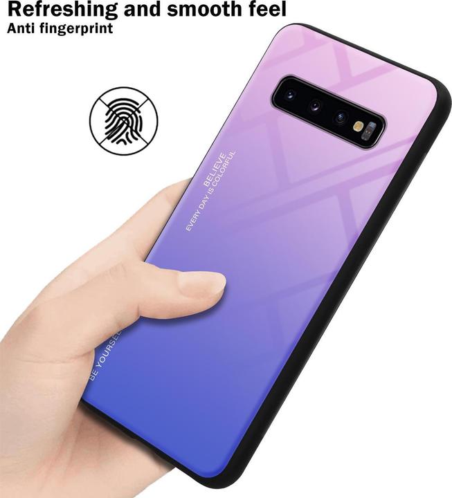 Produktbild Cadorabo TPU 2 Farben Glas Cover (Samsung Galaxy S10+)