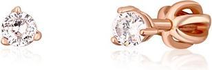 Actual product image JVD Charming bronze stud earrings with zircons SVLE1501XH2RO0 - Diameter: 0.3 cm