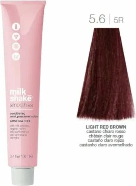 Produktbild Milk_Shake Smoothies Conditioning Semi Permanent Colour 5.6/5r Light Red Brown 100ml (100 ml)