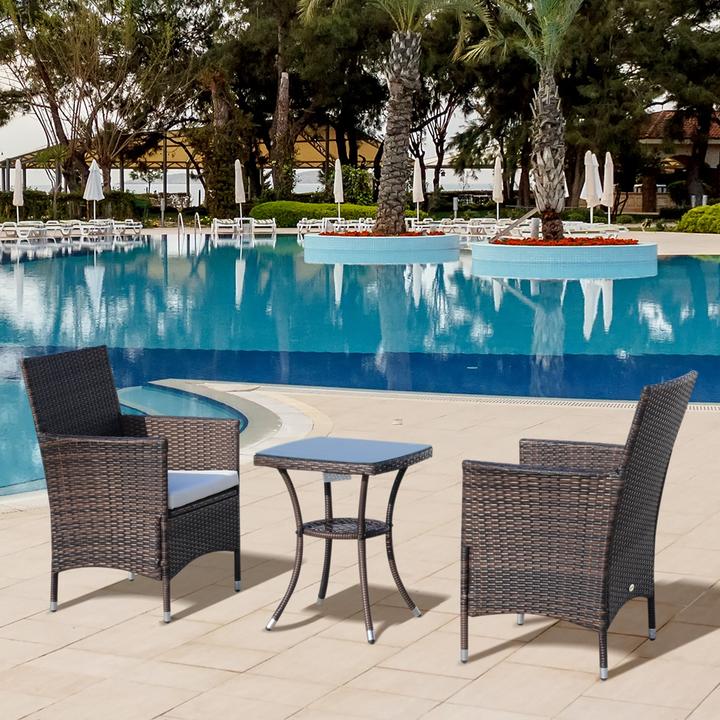 Produktbild Outsunny Rattan-Sitzgruppe als 3-teiliges Set