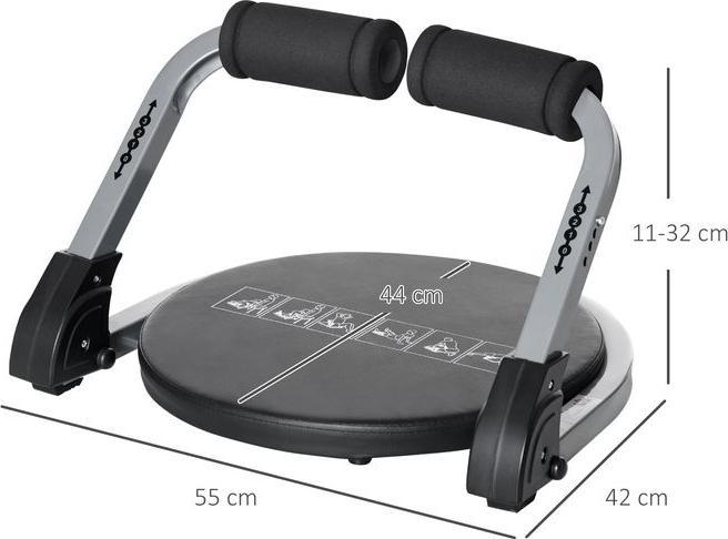 Image du produit Swisshandel24 Exerciseur d'abdominaux, multifonctionnel, 3 résistances, pliable, léger, châssis en acier, noir