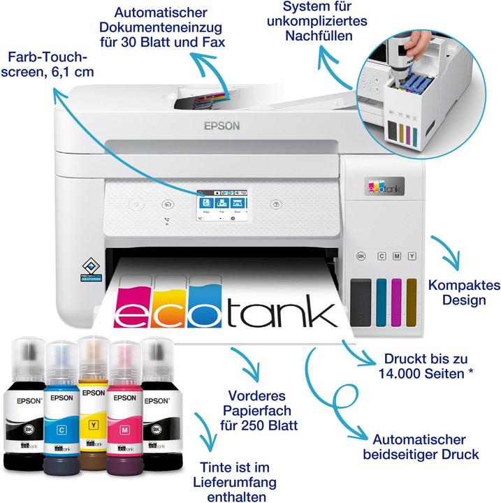 Immagine prodotto Epson EcoTank ET-4856 (Eco-Tank, Colore)