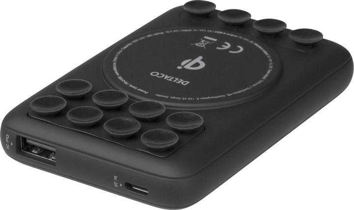 Productafbeelding Deltaco Qi gecertificeerde powerbank om aan het toestel te bevestigen, 5 mAh, 18,5 Wh (5000 mAh, 10 W, 18.50 Wh)