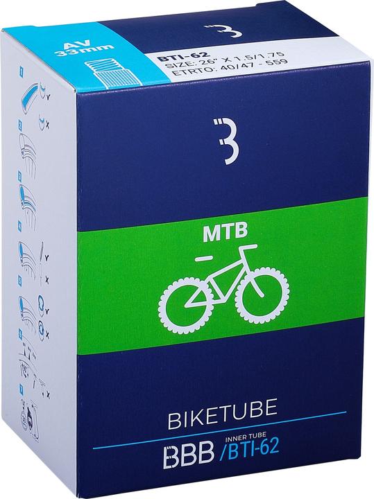 Produktbild BBB Schlauch 27.5”x2.0-2.4 Presta (FV) 48mm (Presta (SV), 27.5")