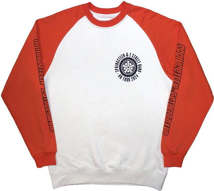 Immagine prodotto Bruce Springsteen Tour '24 Maglietta Ingranaggio Stampa posteriore Raglan Adulto Unisex (L)