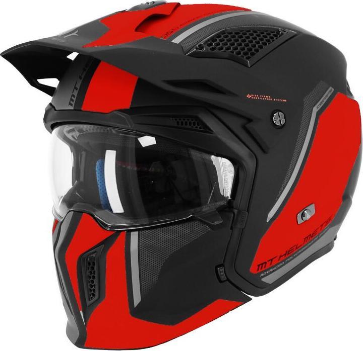 Produktbild MT Helmets motorrad-crosshelm mit abnehmbarem kinnteil und umwandelbarem visier streetfighter sv twin c5 (ece (64 cm, XXL)