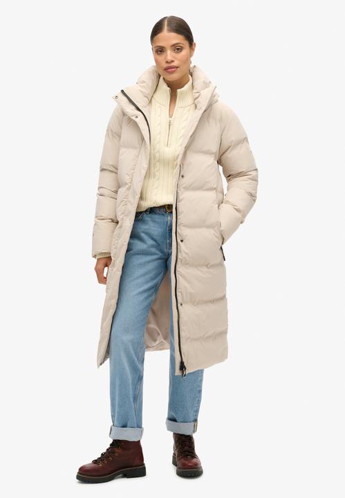 Produktbild Superdry Lange Daunenjacke mit Kapuze, Damen (M)