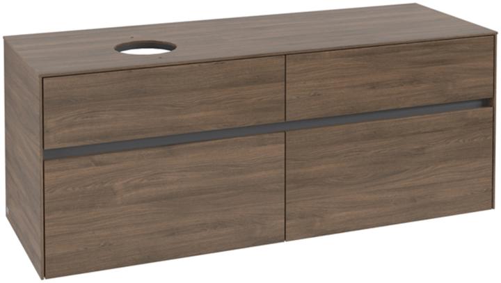 Produktbild Villeroy & Boch Collaro Waschbeckenunterschrank 1400x548x500 mm, 4 Auszüge, für Waschbecken links (147 x 62 x 57 cm)