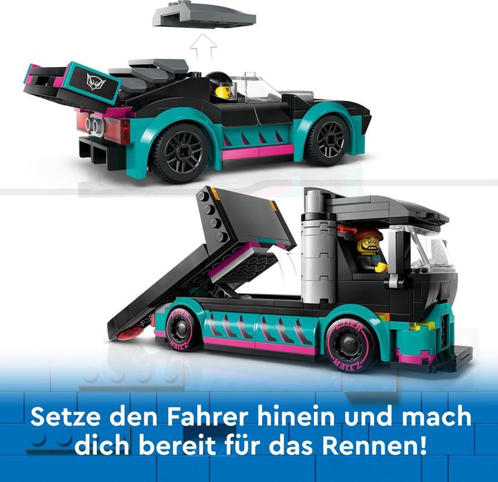 Immagine prodotto LEGO Trasportatore di auto con auto da corsa (60406, LEGO City)
