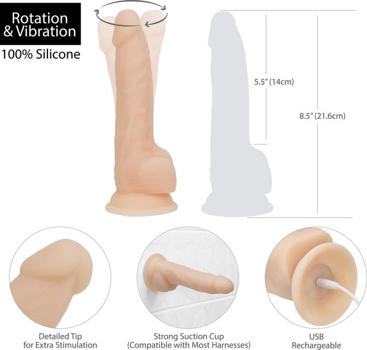 Produktbild Naked Addiction Rotating & Vibrating Dong
