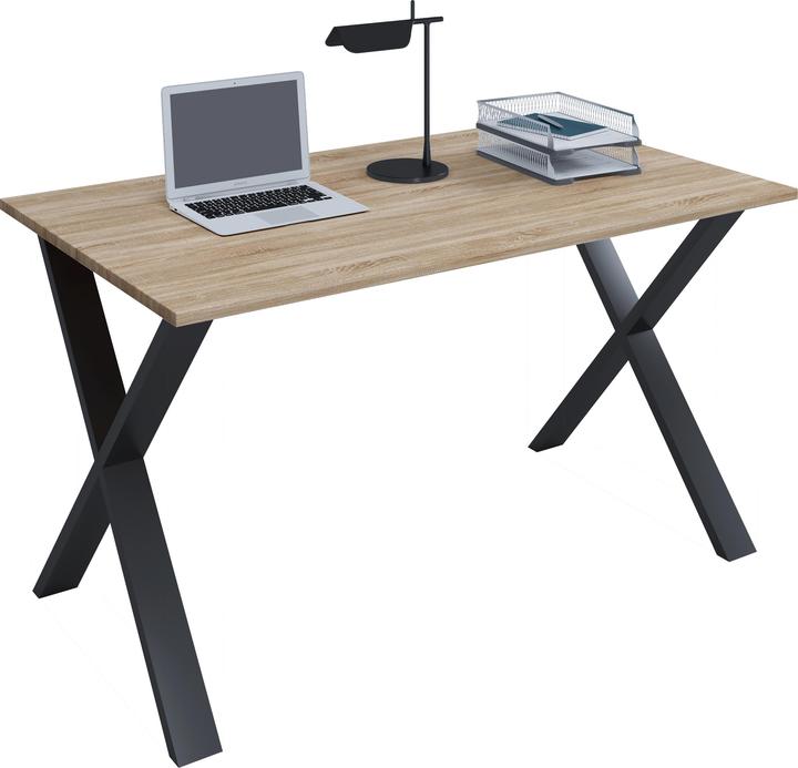 Produktbild VCM Premium Büromöbel Schreibtisch Lona X Schwarz (140 x 50 x 76 cm)