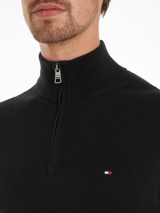 Produktbild Tommy Hilfiger Pima CTN Cashmere Pullover Zip Mock Black (XXL)