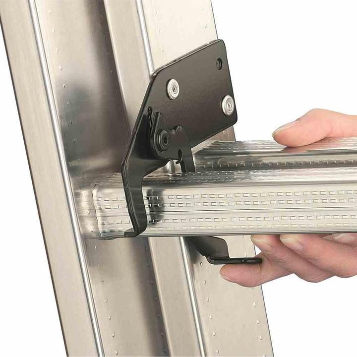 Actual product image Hailo S100 ProfiLOT, aluminium combination ladder 3-section, 3x12 rungs (Stepladder, 48 cm)