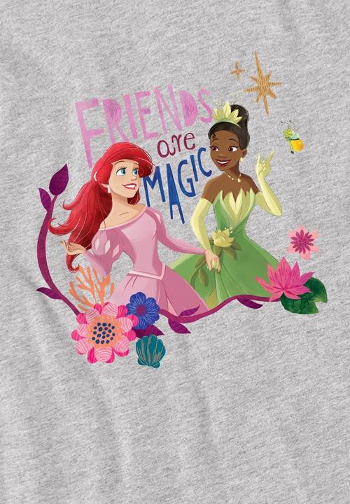 Actual product image Disney Princess Childrens/Kids Friends Are Magic Ariel And Tiana T-Shirt (116)