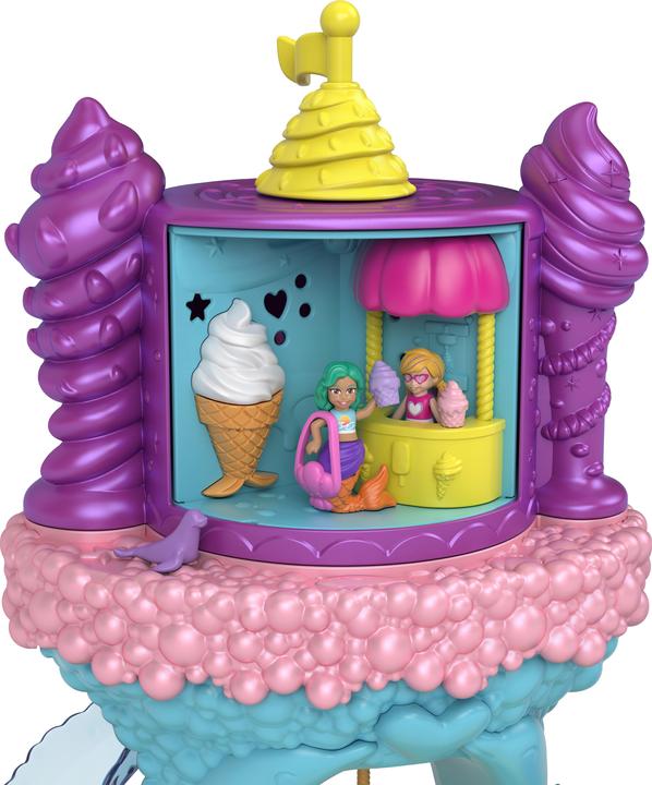 Actual product image Polly Pocket Pollyville Rainbow Funland Mermaid Princess Ride