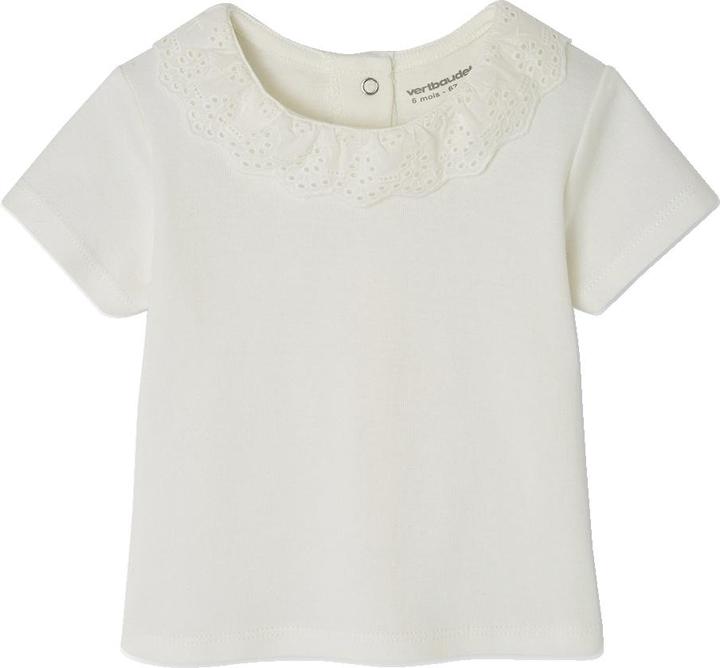 Vertbaudet Baby-Set: T-Shirt mit Kragen & geblümte Shorts, personalisierbar (56)