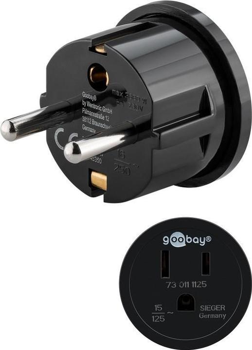 Image du produit Goobay Adaptateur secteur, noir