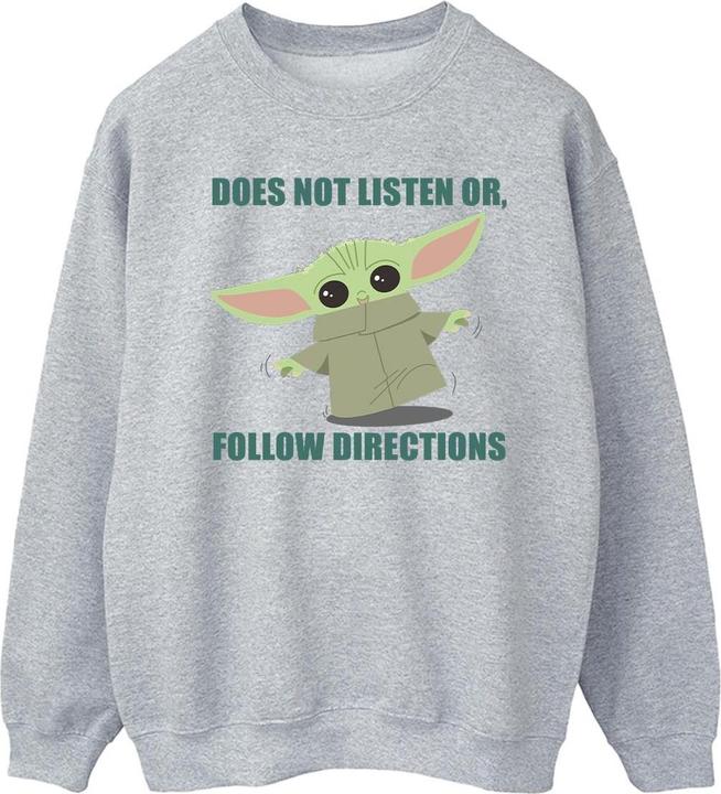 Produktbild Star Wars The Mandalorian Grogu Does Not Listen Sweatshirt (XXL)