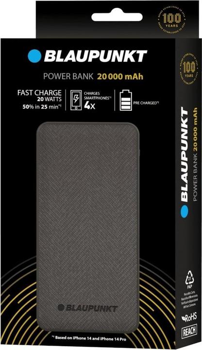 Immagine prodotto Blaupunkt Powerbank 20000 mAh (20000 mAh, 20 W, 20 Wh)