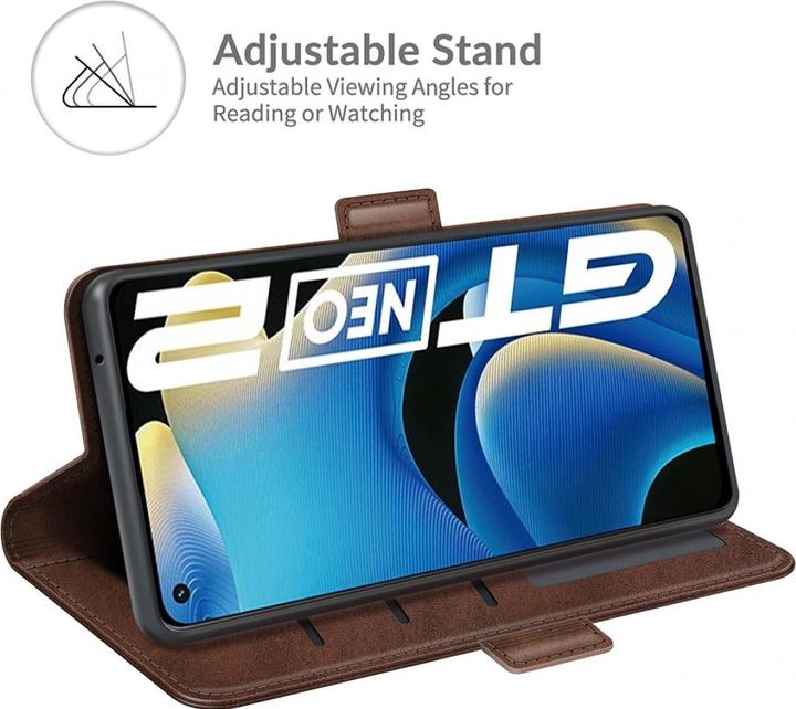 Productafbeelding Screenguard Realme GT Neo2 CardLounge Lederen Hoesje (Realme GT Neo 2)