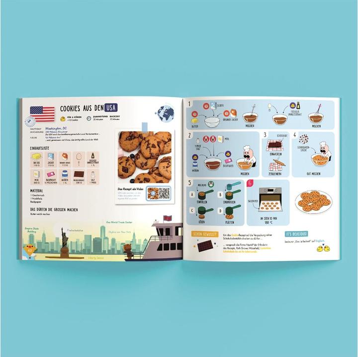 Immagine prodotto Chefclub Set da forno 'Il grande giro del mondo' con i misurini
