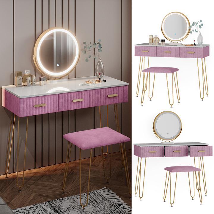 Actual product image Vicco Layla with stool and lighting (100 x 40 x 79 cm)