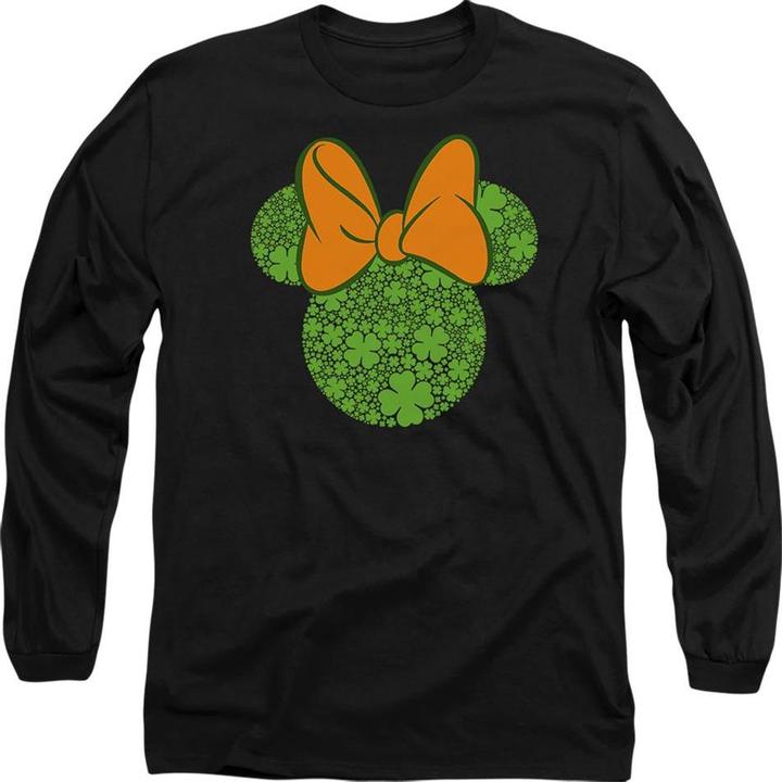 Actual product image Disney Unisex Adult Shamrock Ears Minnie Mouse St Patricks Day T-Shirt (L)