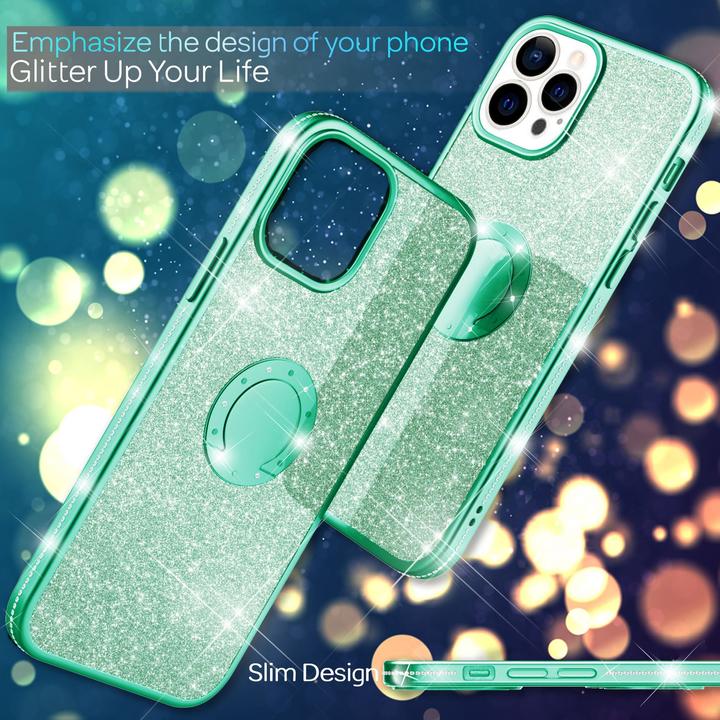 Produktbild Nalia Ring Glitzer Silikon Hülle (Apple iPhone 13 Pro)